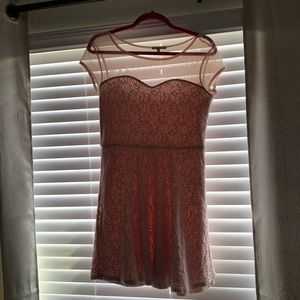 Blush lace dress